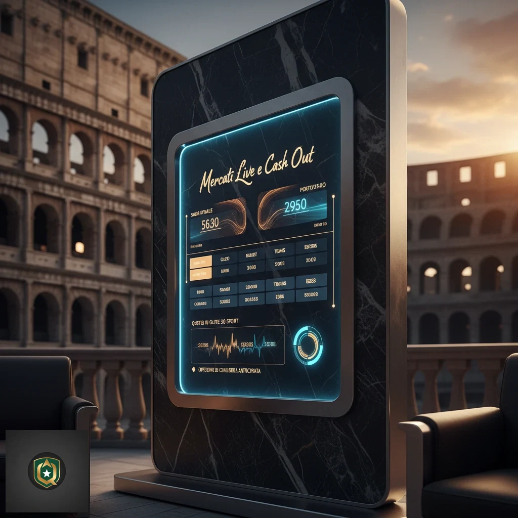 Pannello di scommesse in tempo reale con quote live aggiornate